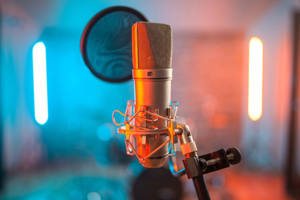 voiceover studio microphone professional audio